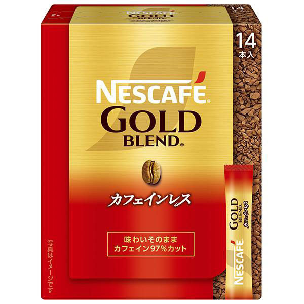 【24個セット】ネスレ日本　ネスカフェ　ゴールドブレンドカフェインレススティックブラック 14P