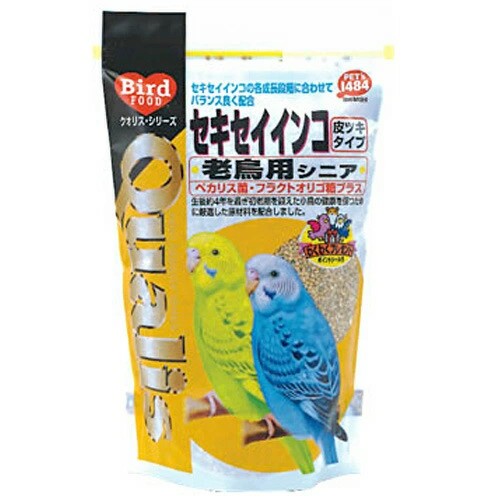 ペッズイシバシ 【同梱不可】【3個セット】クオリス　セキセイインコシニア老鳥用400g