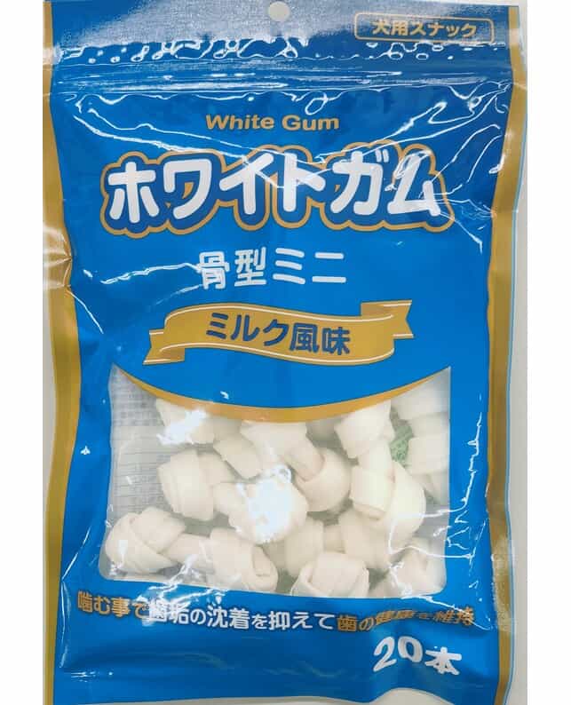 【同梱不可】【60個セット】ペットライブラリー ホワイトガム 骨型ミニミルク風味20本