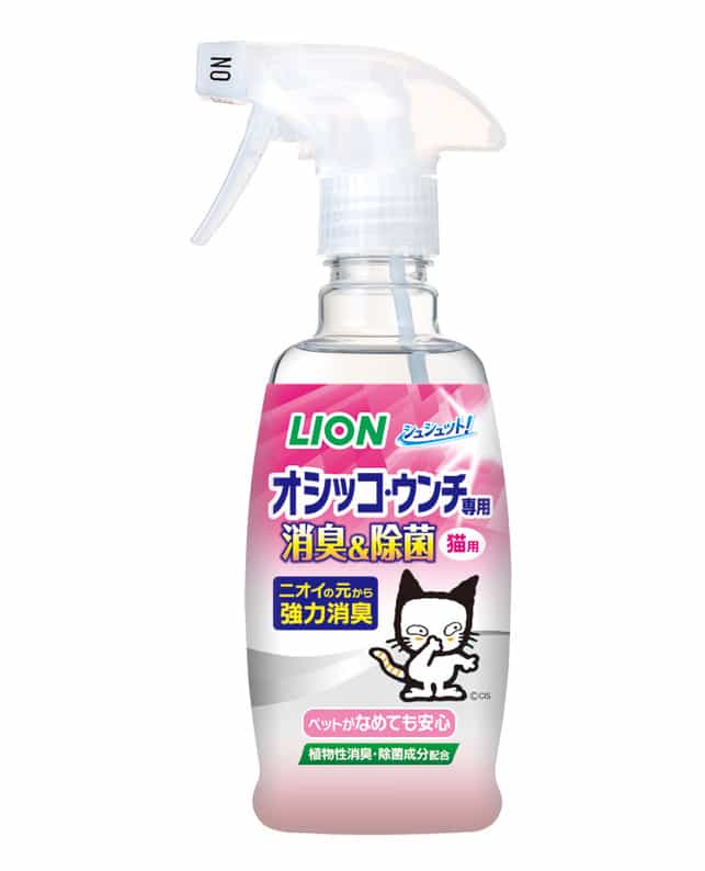 【同梱不可】【12個セット】 ライオンペット シュシュット！オシッコ・ウンチ専用消臭剤猫用300ml