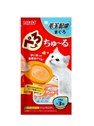 乐天商城 - 【同梱不可】【6個セット】 いなばペットフード ぺろちゅーる 毛玉配慮 まぐろ 14g×3個