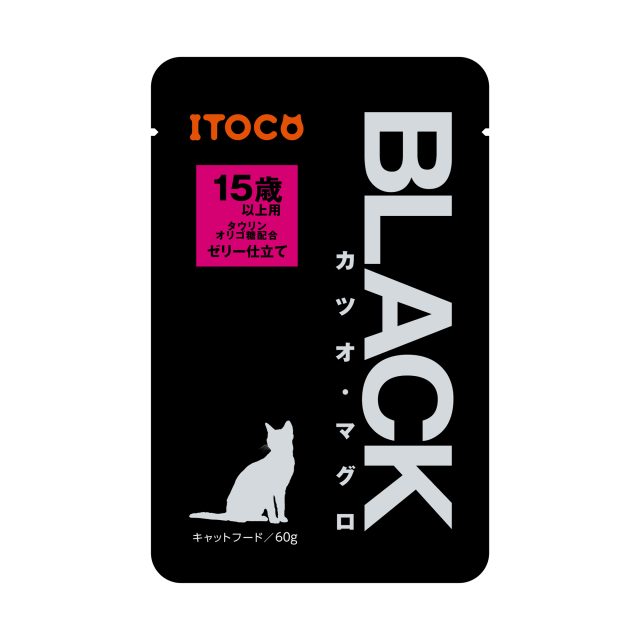 乐天商城 - 【同梱不可】【64個セット】株式会社イトウアンドカンパニーリミテッド BLACK　カツオ・マグロ　15歳以上用ゼリー仕立て60g
