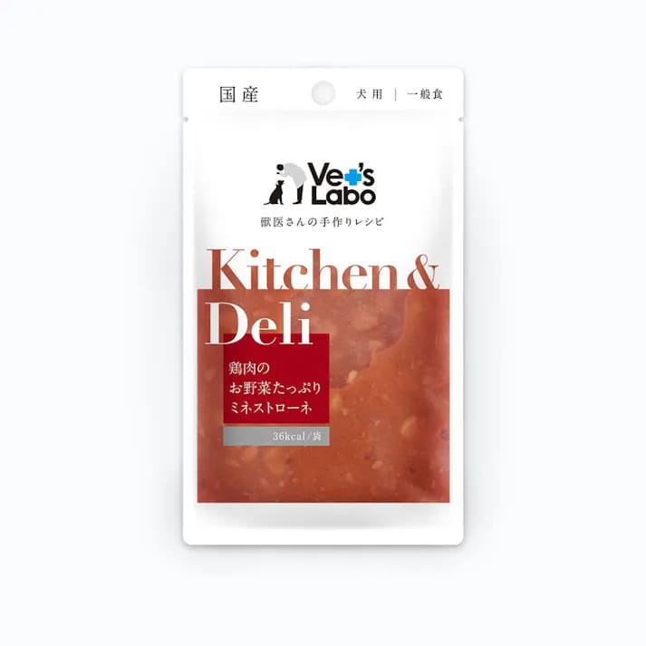 【同梱不可】【30個セット】 ジャパンペットコミュニケーションズ Kitchen＆Deli　鶏肉のお野菜たっぷりミネストローネ80g