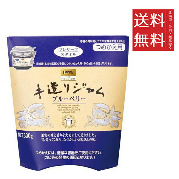 加藤産業 GREEN WOOD グリーンウッド 手造りジャム ブルーベリー つめかえ用 500g 詰替 業務用 お徳用 大容量