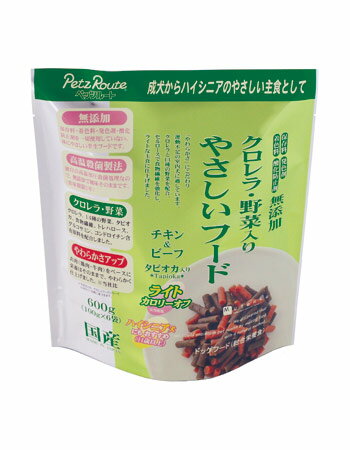 【同梱不可】【2個セット】ペッツルート クロレラ 野菜入り やさしいフード ライト 600g