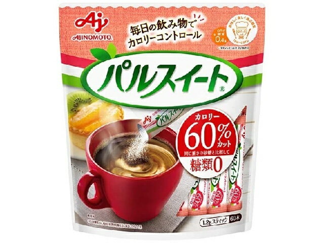 【10個セット】味の素　パルスイート スティック 72g(1.2g×60本)