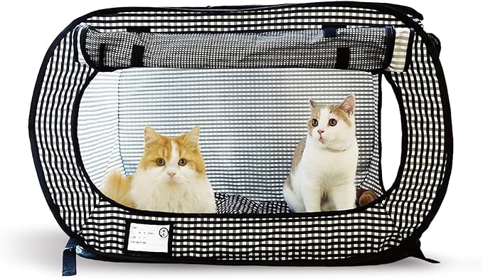 【同梱不可】 株式会社猫壱 ポータブル　ケージ　黒