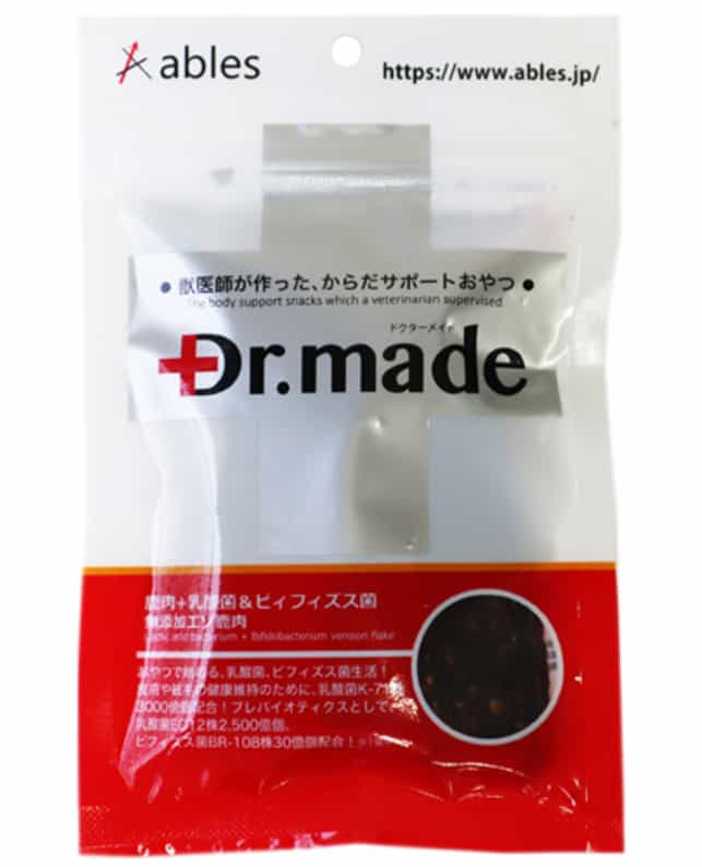 【同梱不可】アブレス Dr．made乳酸菌＆ビフィズス菌無添加エゾ鹿肉30g