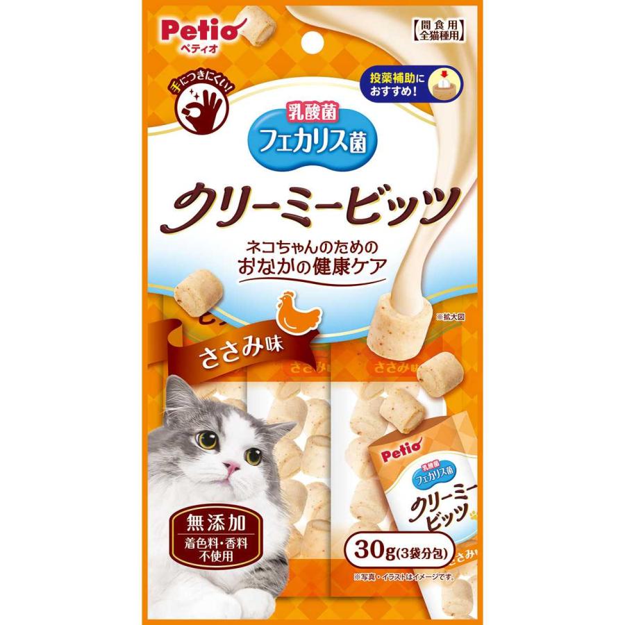 乐天商城 - 【同梱不可】【3個セット】ペティオ クリーミービッツ　フェカリス菌　ささみ味30g