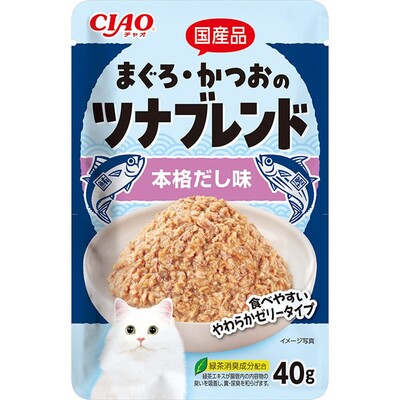 乐天商城 - いなば 【同梱不可】【96個セット】いなばペットフード株式会社 CIAO まぐろ・かつおのツナブレンド 本格だし味40g