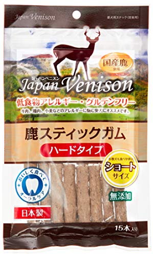 乐天商城 - 【同梱不可】【3個セット】アスクJAPANVENISON鹿スティックガムハードショートタイプ15本