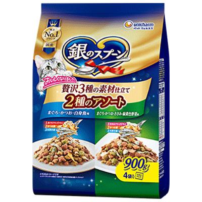 【注意事項】 ・メーカーの都合等により、パッケージ及び内容量、生産地、などが変更される場合がございます。ご了承ください。 ・当店では地球環境への配慮およびお手頃価格での商品の提供のため、簡易的な梱包とさせていただいております。 ・箱潰れなど、製品をご利用いただくのに問題がない場合の返品・交換対応はお受けできません ※期限のある商品について ・賞味期限や消費期限がある商品については、すべて期限まで2ヶ月以上のものを取り扱っております。個別のお問い合わせはご遠慮いただきますようお願い申し上げます。 ・期限が迫った商品は、別途アウトレット商品として販売させていただいております。 商品説明■　商品詳細 ●猫ちゃんが喜ぶお魚のおいしさがひと袋に2種類詰まったアソートタイプ ●ねこの下部尿路の健康維持に配慮して、マグネシウム量を調整(含有量0.09％：標準値) ●小分けパック4袋入り 4520699379905■　原産国日本■　メーカーユニ・チャーム■　広告文責 ライフジェネレーション株式会社 TEL:06-6809-2484　