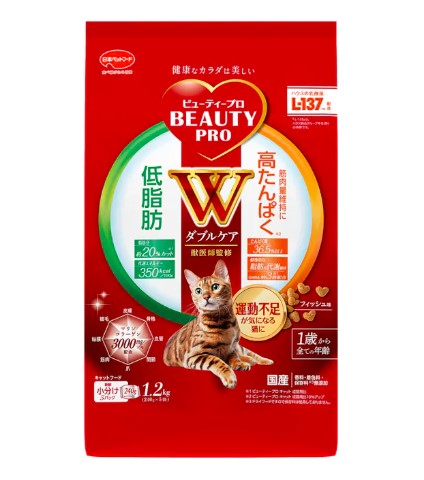 乐天商城 - 【同梱不可】【8個セット】 日本ペットフード ビューティープロ キャット ダブルケア 低脂肪・高たんぱく 1.2kg