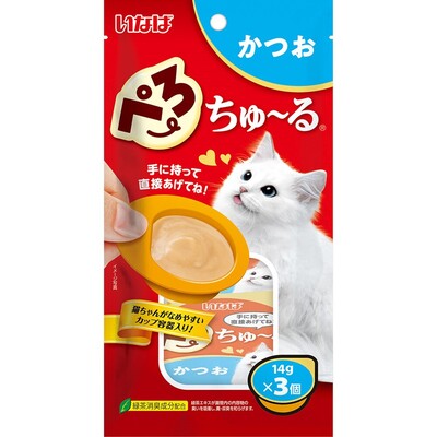 【注意事項】 ・メーカーの都合等により、パッケージ及び内容量、生産地、などが変更される場合がございます。ご了承ください。 ・当店では地球環境への配慮およびお手頃価格での商品の提供のため、簡易的な梱包とさせていただいております。 ・箱潰れなど、製品をご利用いただくのに問題がない場合の返品・交換対応はお受けできません ※期限のある商品について ・賞味期限や消費期限がある商品については、すべて期限まで2ヶ月以上のものを取り扱っております。個別のお問い合わせはご遠慮いただきますようお願い申し上げます。 ・期限が迫った商品は、別途アウトレット商品として販売させていただいております。 商品説明■　商品詳細 持ち手のついたカップに入った新しいちゅ〜る。手に持って直接与えられるので、猫ちゃんとのコミュニケーションができるおやつ。 4901133773655■　原材料まぐろ、まぐろエキス、糖類（オリゴ糖等）、植物性油脂、増粘安定剤（加工でん粉、増粘多糖類）、ミネラル類（Na、P、Cl）、調味料（アミノ酸）、ビタミンE、紅麹色素、緑茶エキス■　メーカーいなばペットフード■　広告文責 ライフジェネレーション株式会社 TEL:06-6809-2484　