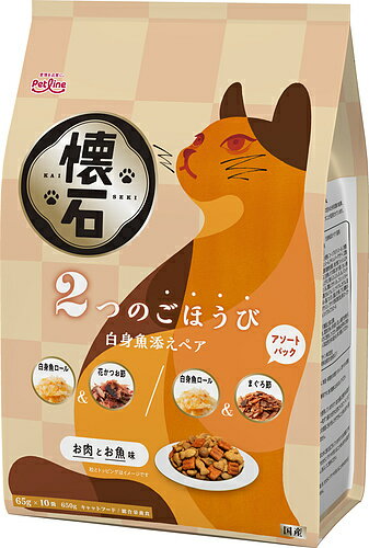 樂天商城 - 【同梱不可】【3個セット】 ペットライン　懐石 2つのごほうび 白身魚添えペア650g
