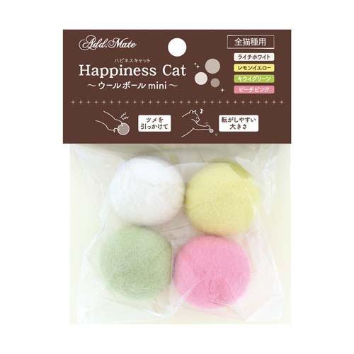 乐天商城 - 【同梱不可】【5個セット】ペティオ 猫用おもちゃ　Happiness　Cat　ウールボールmini4個入セット