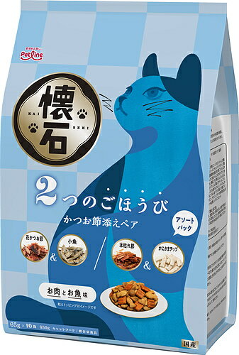 樂天商城 - 【同梱不可】【3個セット】 ペットライン　懐石 2つのごほうび かつお節添えペア650g