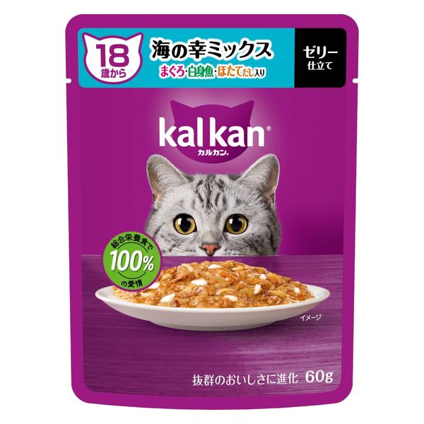 【注意事項】 ・メーカーの都合等により、パッケージ及び内容量、生産地、などが変更される場合がございます。ご了承ください。 ・当店では地球環境への配慮およびお手頃価格での商品の提供のため、簡易的な梱包とさせていただいております。 ・箱潰れなど、製品をご利用いただくのに問題がない場合の返品・交換対応はお受けできません ※期限のある商品について ・賞味期限や消費期限がある商品については、すべて期限まで2ヶ月以上のものを取り扱っております。個別のお問い合わせはご遠慮いただきますようお願い申し上げます。 ・期限が迫った商品は、別途アウトレット商品として販売させていただいております。 商品説明■　商品特徴抜群のおいしさに進化！厳選されたまぐろ・白身魚を、ほたてだしを含むカルカン特製だしで煮込み、ジューシーなゼリー仕立てにしました。18歳以上の猫に必要な栄養素をバランス良く配合した総合栄養食です。 4902397873242■　原産国タイ■　メーカーマースジャパン■　広告文責ライフジェネレーション株式会社 TEL:06-6809-2484