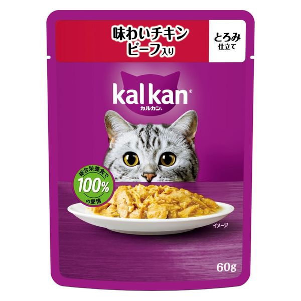 乐天商城 - 【同梱不可】【24個セット】マースジャパン カルカンパウチ　味わいチキン　ビーフ入り 60g