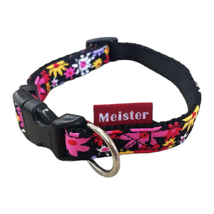 Collars, Harnesses, Leashes - 【同梱不可】【3個セット】カワノ産業 マイスターカラーフラワーSSブラック