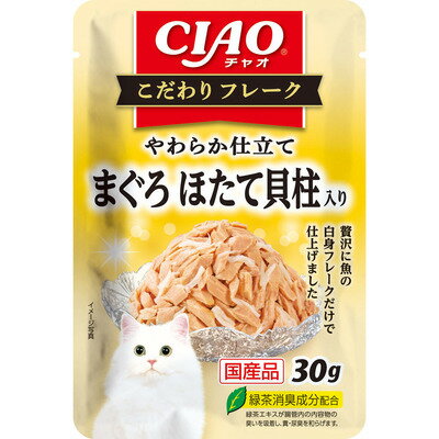 樂天商城 - いなば 【同梱不可】【12個セット】CIAO　こだわりフレーク　まぐろ　ほたて貝柱入り 30g
