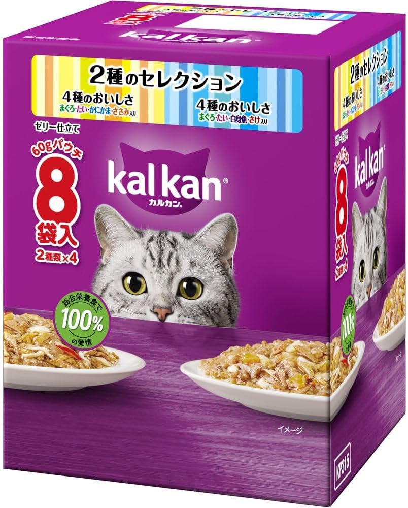 乐天商城 - 【同梱不可】【10個セット】マースジャパン カルカンパウチ　2種まぐろ・たい・かにかま・ささみ／まぐろ・たい・白身魚・さけ 60g×8
