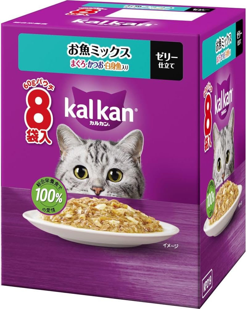 Mature Cat - 【同梱不可】【10個セット】マースジャパン カルカンパウチ　お魚ミックス　まぐろ・かつお・白身魚入り 60g×8