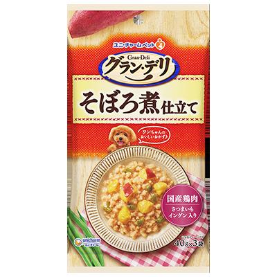 乐天商城 - 【同梱不可】【6個セット】 ユニ・チャーム グラン・デリパウチそぼろ煮仕立て 40g×3袋