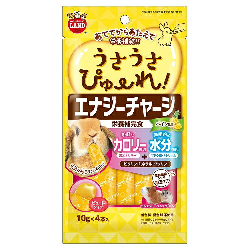 【同梱不可】【2個セット】 マルカン うさうさぴゅーれ エナジーチャージ パイン風味 10g×4本