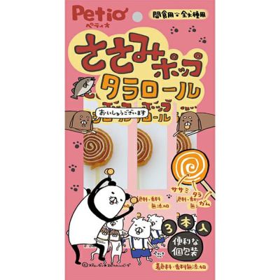 【同梱不可】ペティオ ささみポップ　タラロール 3本入