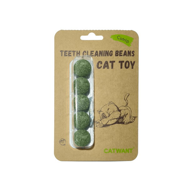 ペットライブラリー 【同梱不可】【3個セット】CATWANT キャットニップ歯みがきボール