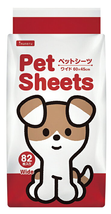 ペットライブラリー 【同梱不可】【4個セット】inuneru ペットシーツワイド 80枚