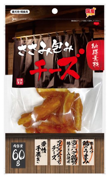 ペットライブラリー 【同梱不可】【5個セット】 ペットライブラリー 納得素材 ささみ包みチーズ 60g