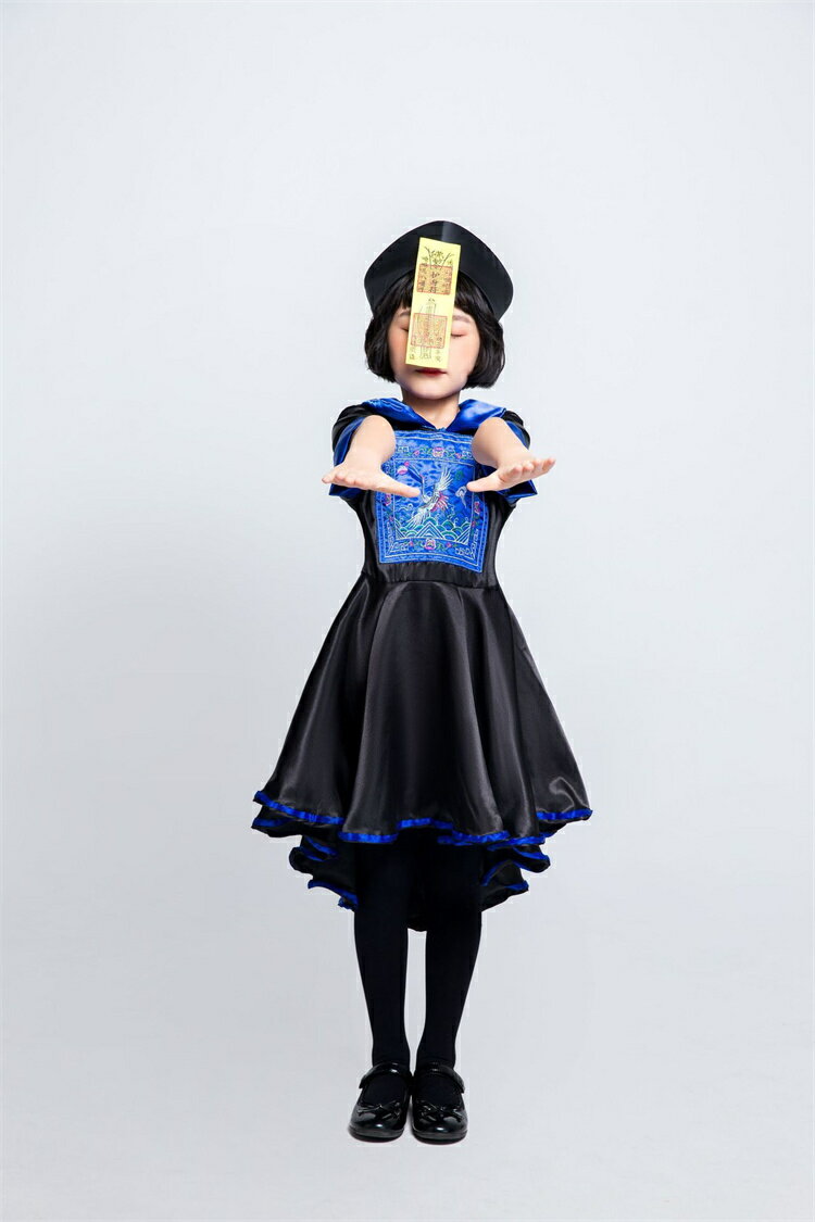 ハロウィン キョンシー 子供　女の子 仮装 コスプレ キッズ ワンピース 人気 お札 お化け 帽子 面白い チャイナ風 イベント用 プレゼント ハロウィン 衣装