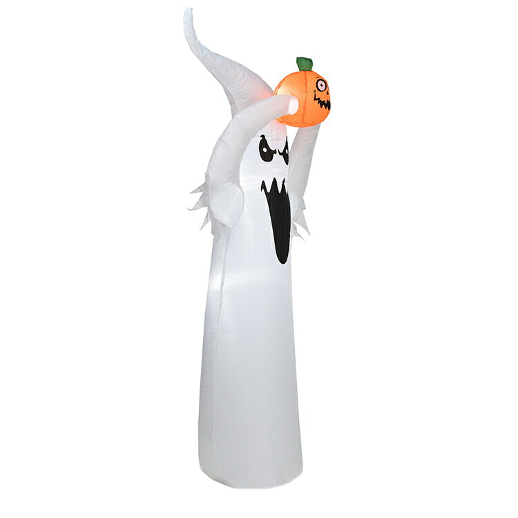LIFEvLIFE楽天市場店のハロウィン お化け バルーン ハロウィン飾り ランタン LED ライト 飾り 空気充填 膨張式 ハロウィン装飾 パーティー 文化祭 学園祭 部屋 店舗 屋外 室内 庭装飾 置物 180cm 360cm｜アングル3