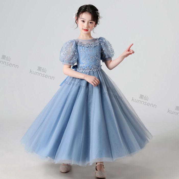 子供ドレス ピアノ発表会 ジュニアドレス 4色 演奏会 結婚式 キッズ こども コンクール 子供服 女の子 フォーマル 120-170cm