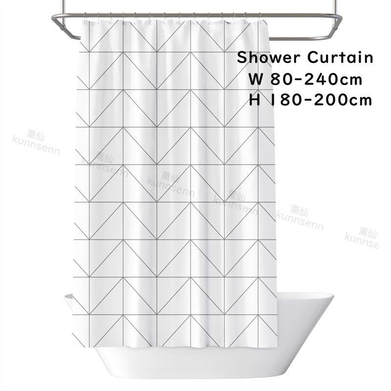 シャワーカーテン バスカーテン ビニールカーテン 防カビ 防水 浴室 バスルーム 風呂 ユニットバス 風呂カーテン 80X180cm 240x200