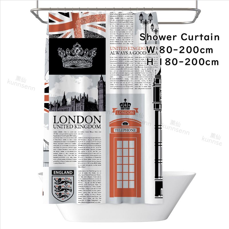 シャワーカーテン バスカーテン ビニールカーテン 防カビ 防水 浴室 バスルーム 風呂 ユニットバス 風呂カーテン 80X180cm 240x200