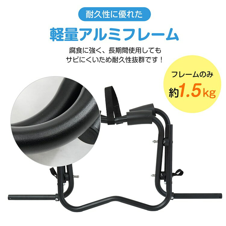 カヤックカート ビーチカート 折りたたみ式 カヤックドーリー バルーンタイヤ搭載 耐荷重55kg ストラップベルト2本付き ワンタッチ固定 水上乗り物を運搬 砂浜 od634 2