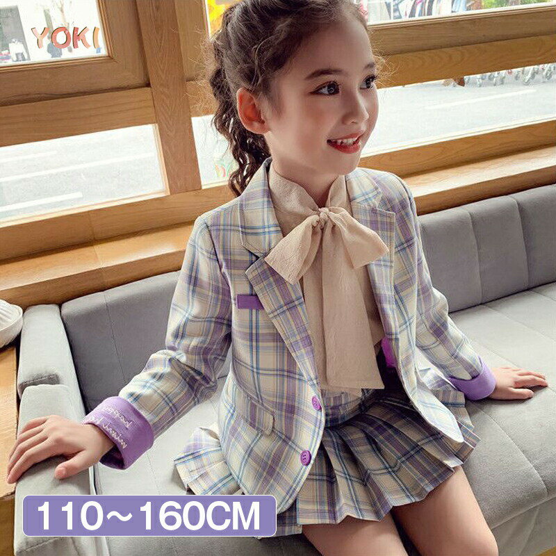 Rakuten - 入学式スーツ 子供 女の子 子供服 フォーマル 3点セット ジャケット スカート 入学式 卒業式 スーツ ジュニア ガールズ キッズ 七五三 セットア 子ども 発表会