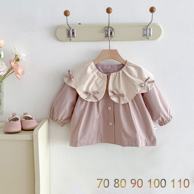 乐天商城 - ベビー 女の子 春 秋 コート ジャケット 普段着 子ども キッズ 幼児 アウター 70 80 90 100 110 可愛い ベビー服 トップス 保育園 子供 通園 幼稚園