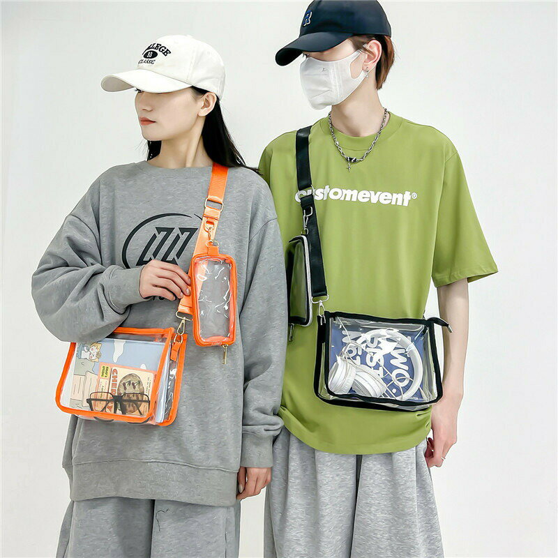 乐天商城 - 痛バッグ クリアバッグ 透明バッグ 透明 推し活 バッグ 痛バ クリア 小さめ ミニ 推し 鞄 レディース メンズ 男女兼用 小さい ミニバッグ 痛ショルダー ビニールバ 缶バッチ ぬいぐるみ