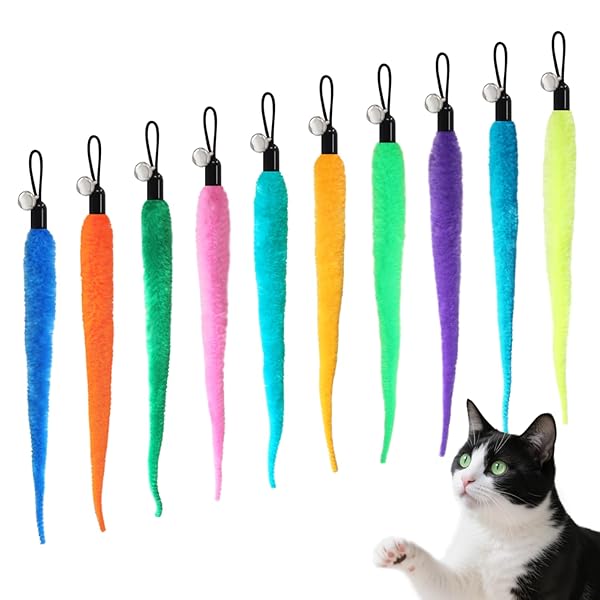猫おもちゃ虫 猫じゃらし ねこ 交換用毛虫10個ペット その他 ペットグッズ おもちゃ