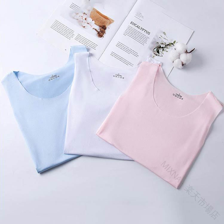 U 넥 이너 4 점 세트 큰 사이즈 ML XL 2XL 3XL 4XL 냉감 접촉 시원감 속옷 속옷 탱크 탑용 레이어드 캐미솔