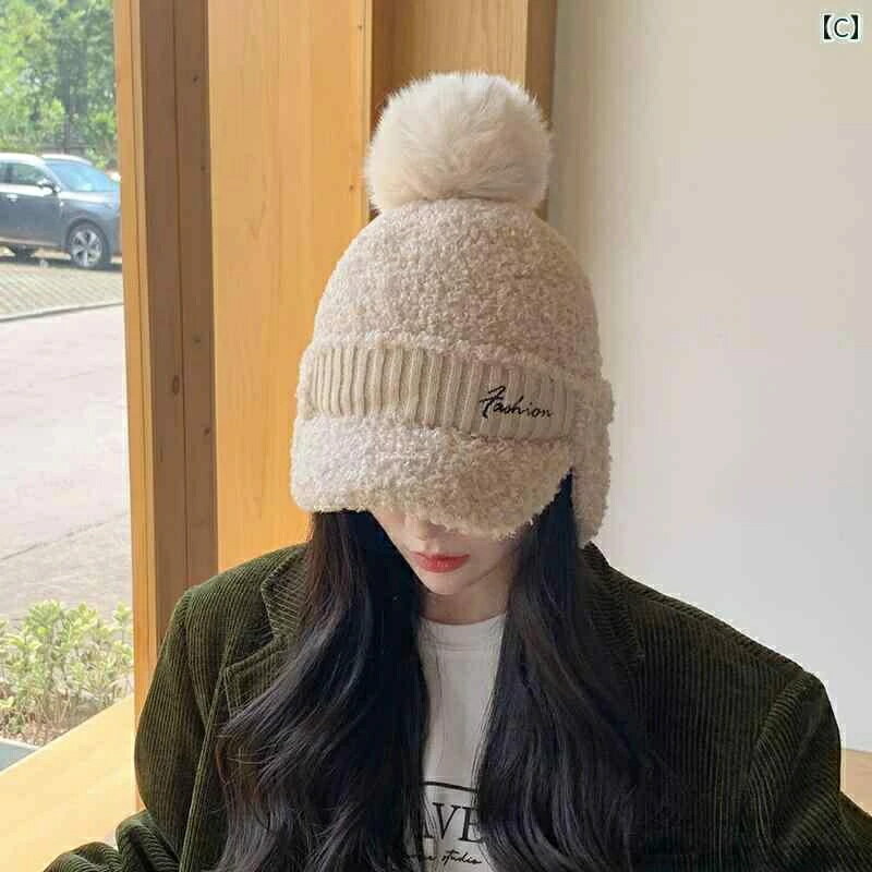 もこもこ サイクリング カーキ 秋冬 つばあり 耳あて フードウォーマー 帽子 レディース 黒 防寒 ピンク ウール あったか アウトドア 厚手 かわいい 英字