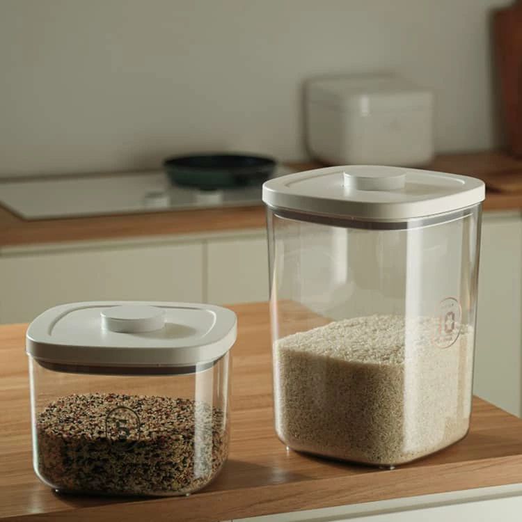 負圧密封桶 米びつ 米びつ 大容量 フードストッカー 5L 遮光 密閉米びつ ボタン押しタイプ 10L 残量見える 米びつケース 真空保存容器