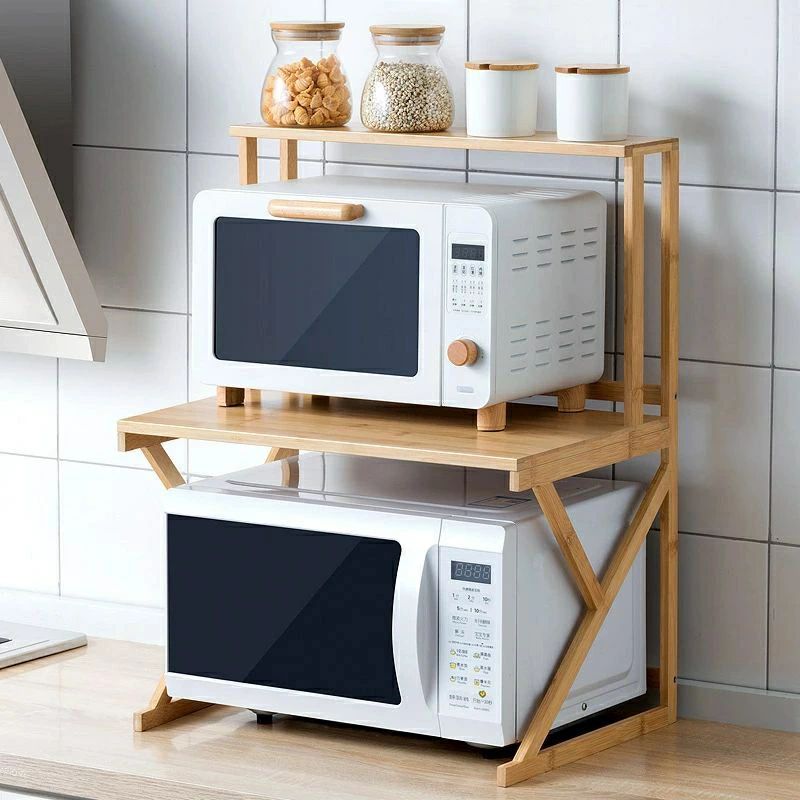 調味料ラック キッチン整理棚 レンジラック 収納力アップ 電子レンジ棚 プリンター...