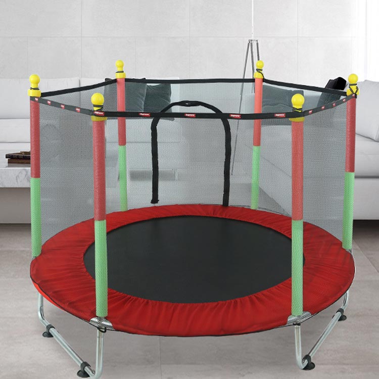 lifeactiveの安全ネット プレゼントダイエット 体幹トレーニング トランポリン スポーツ 家庭用 誕生日 手すり付き 250kg安全保護ネット付き ダイエット 適応体重 子供用 ダイエット プレゼント 大人用 誕生日 静音設計 折りたたみ トランポリン｜アングル2