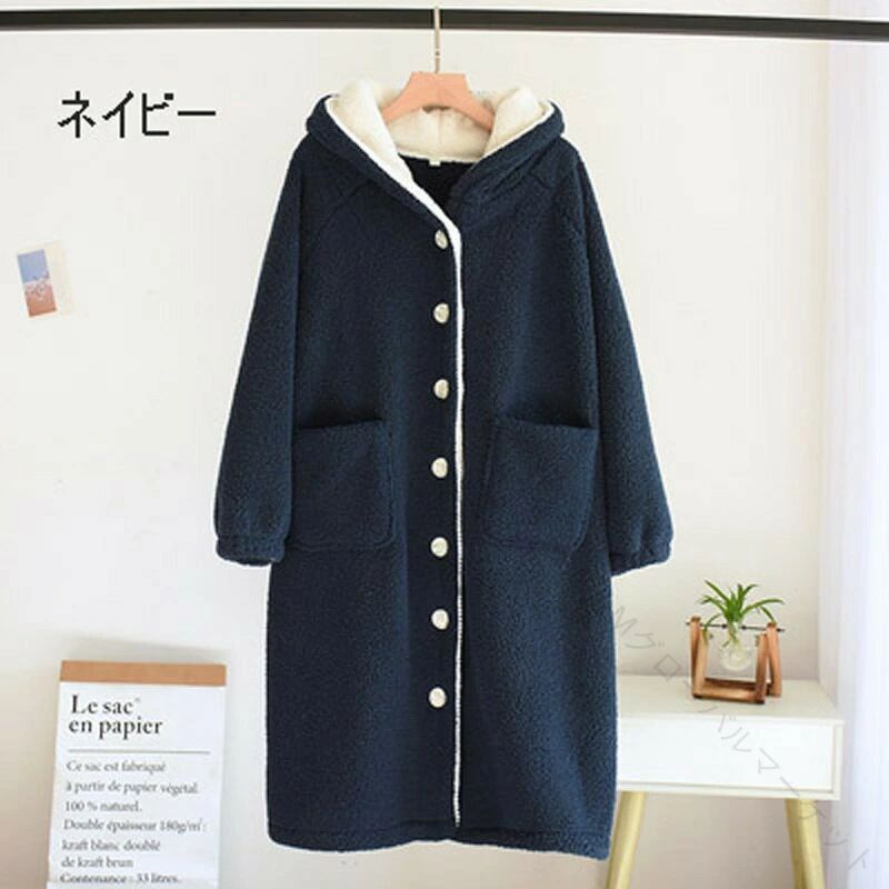 かわいい 防寒 部屋着 あったか おしゃれ ルームウェア レディース 長袖 北欧風 洗える 冬用 フランネル 一人暮らし 温かい パジャマ 着る毛布 モコモコ ブランケット 防寒 秋冬 ふわふわ lifeactive-10001220 lifeactive サンプル画像3