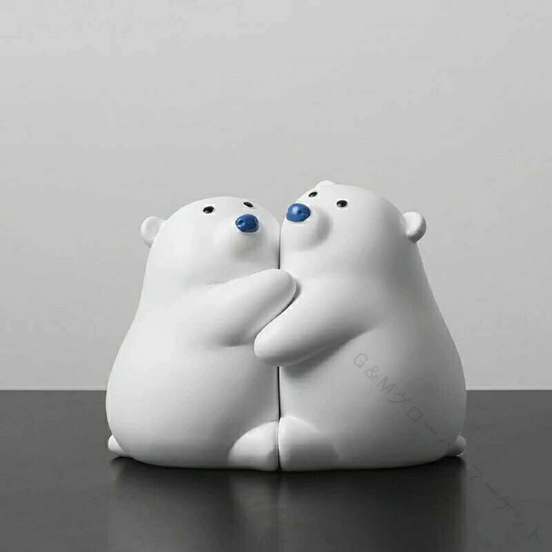 しろくま 収納付き ギフト 実用的 テーブルデコレ 装飾品 樹脂クマ クマの置物 プレゼント インテリア雑貨 ホームデコレーション 動物像 北欧風 クマの彫刻 結婚式 ノルデ おしゃれな置物